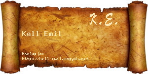 Kell Emil névjegykártya